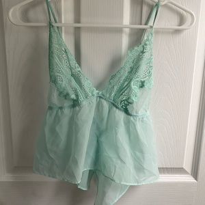 NWOT La Senza aqua cross body lingerie cami top